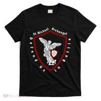 Saint Michael The Archangel Defend Us In Battle T-Shirt thumb 0