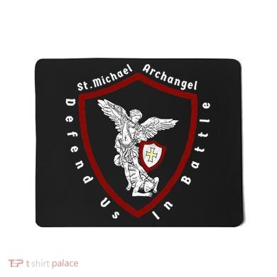 Saint Michael The Archangel Defend Us In Battle Mousepad