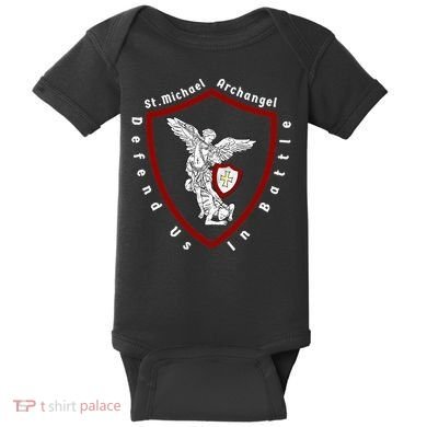 Saint Michael The Archangel Defend Us In Battle Baby Bodysuit