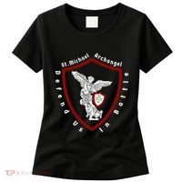 Saint Michael The Archangel Defend Us In Battle Women's T-Shirt thumb 0