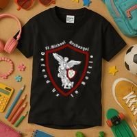 Saint Michael The Archangel Defend Us In Battle Kids T-Shirt thumb 3