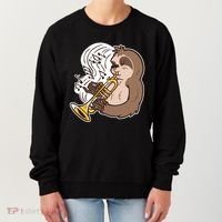 Sloth Musical Trumpet Women's Sweatshirt thumb 0