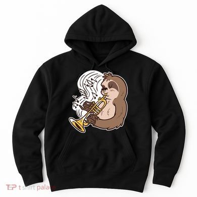 Sloth Musical Trumpet Hoodie