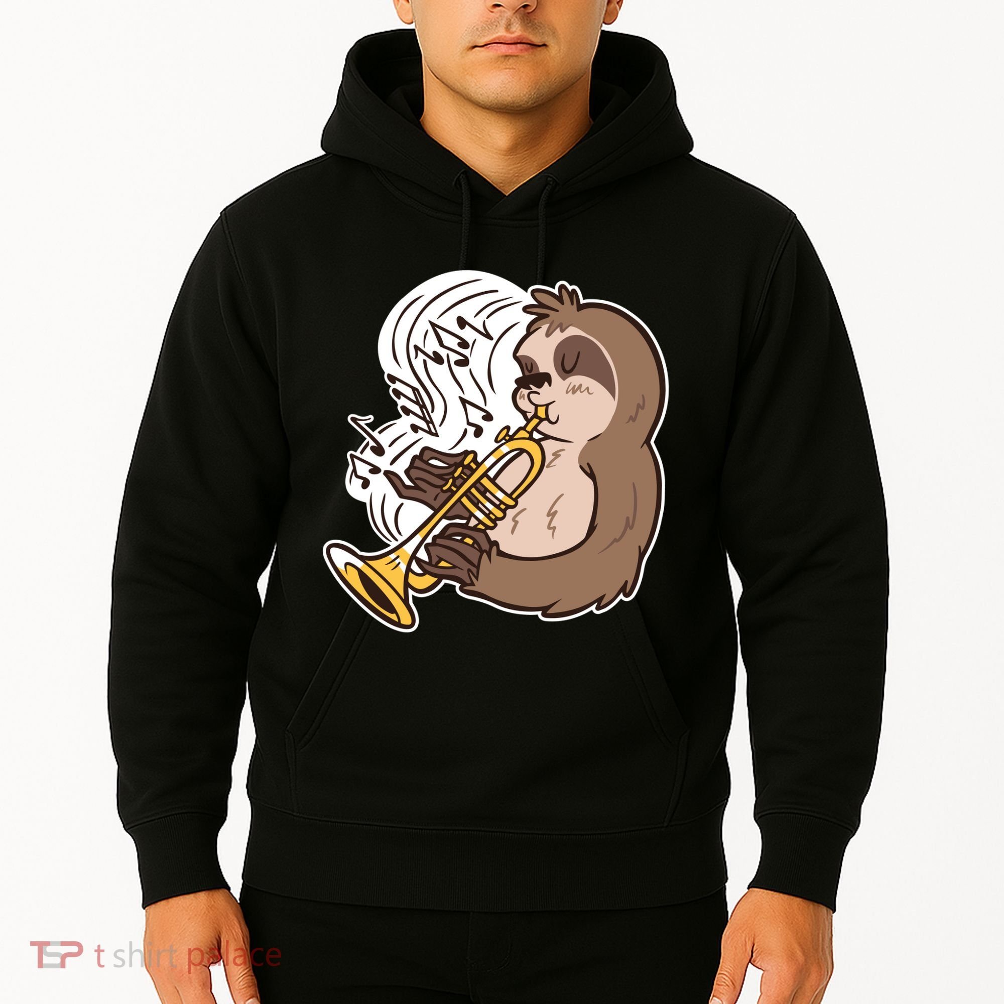 Sloth Musical Trumpet Hoodie