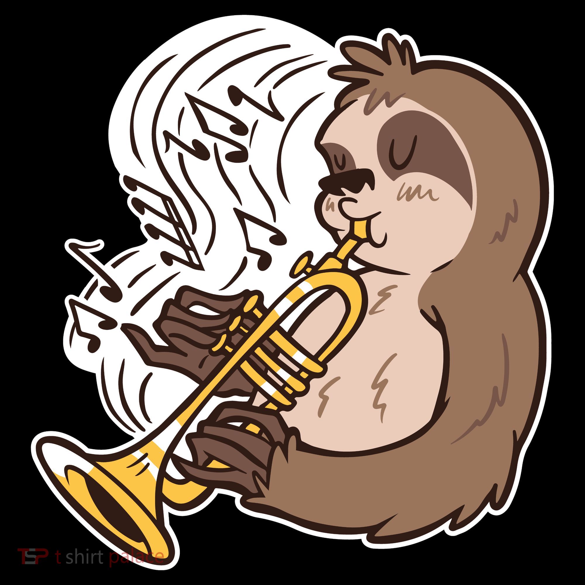 Sloth Musical Trumpet Hoodie