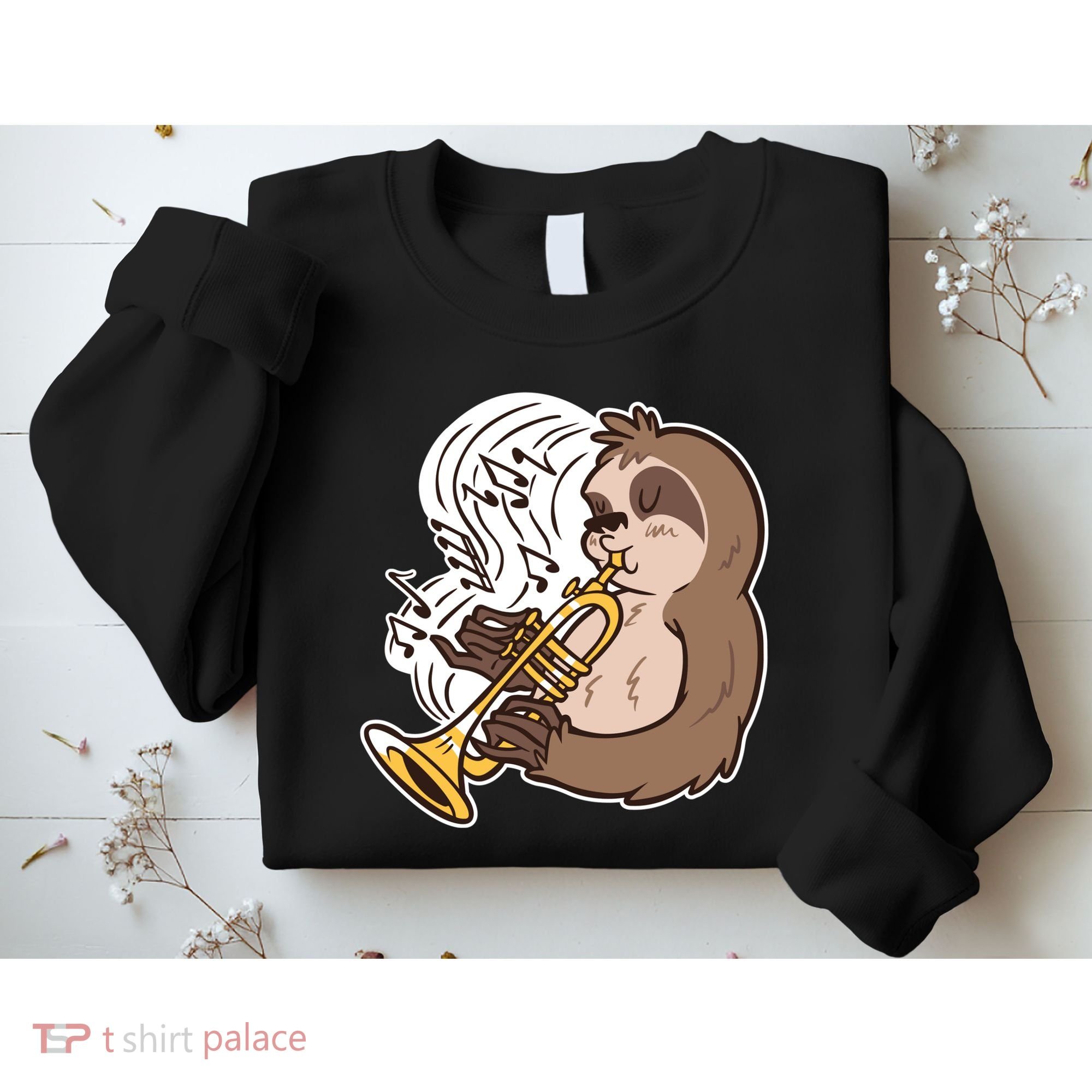 Sloth Musical Trumpet Sweatshirt