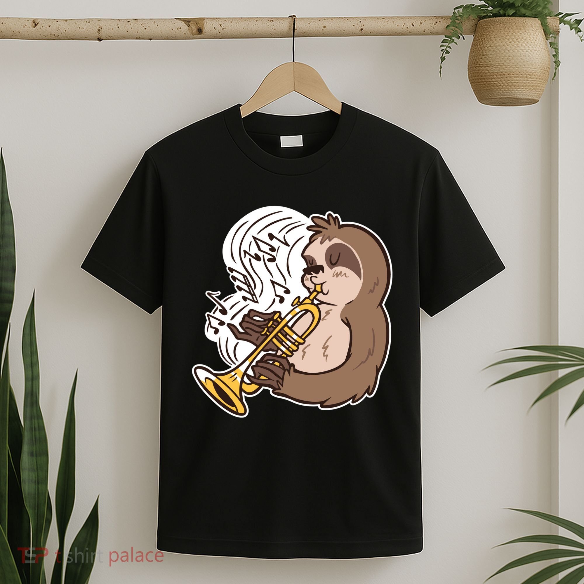 Sloth Musical Trumpet T-Shirt