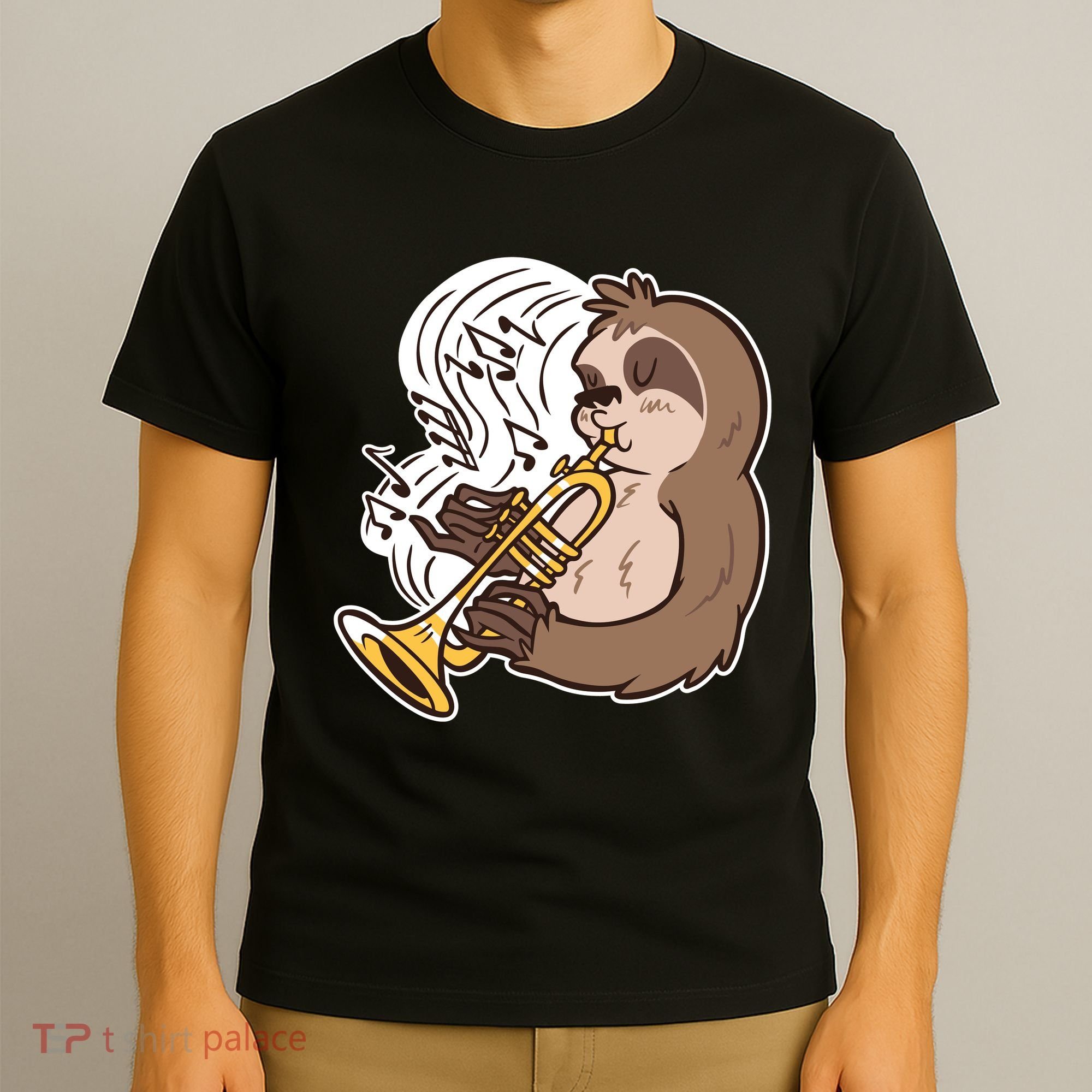 Sloth Musical Trumpet T-Shirt