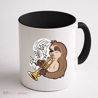 Sloth Musical Trumpet Coffee Mug thumb 1