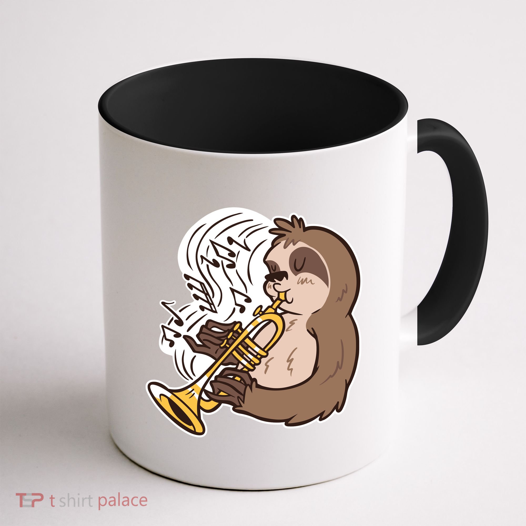 Sloth Musical Trumpet Coffee Mug