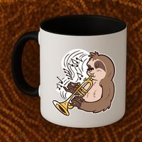 Sloth Musical Trumpet Coffee Mug thumb 2