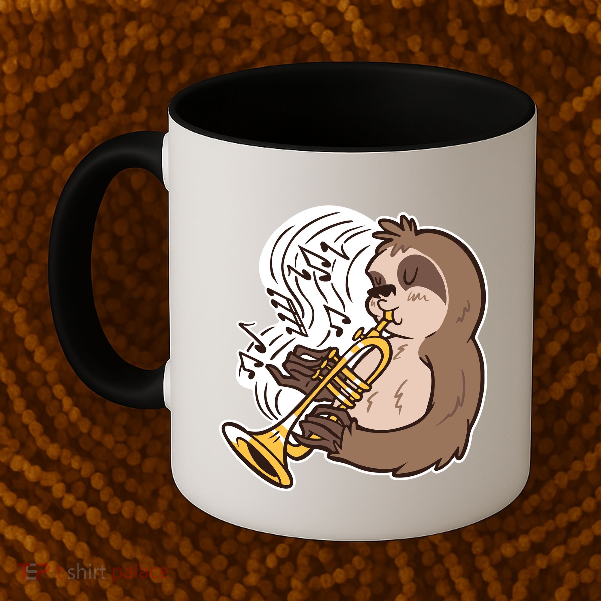 Sloth Musical Trumpet Coffee Mug