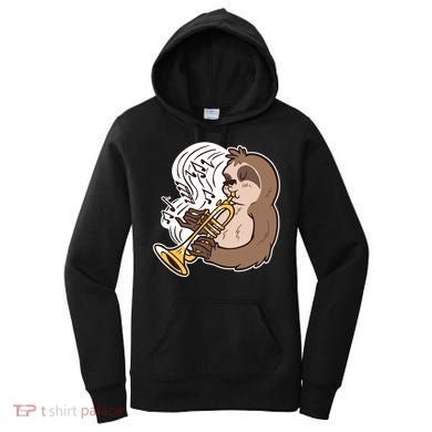 Sloth Musical Trumpet Women's Hoodie