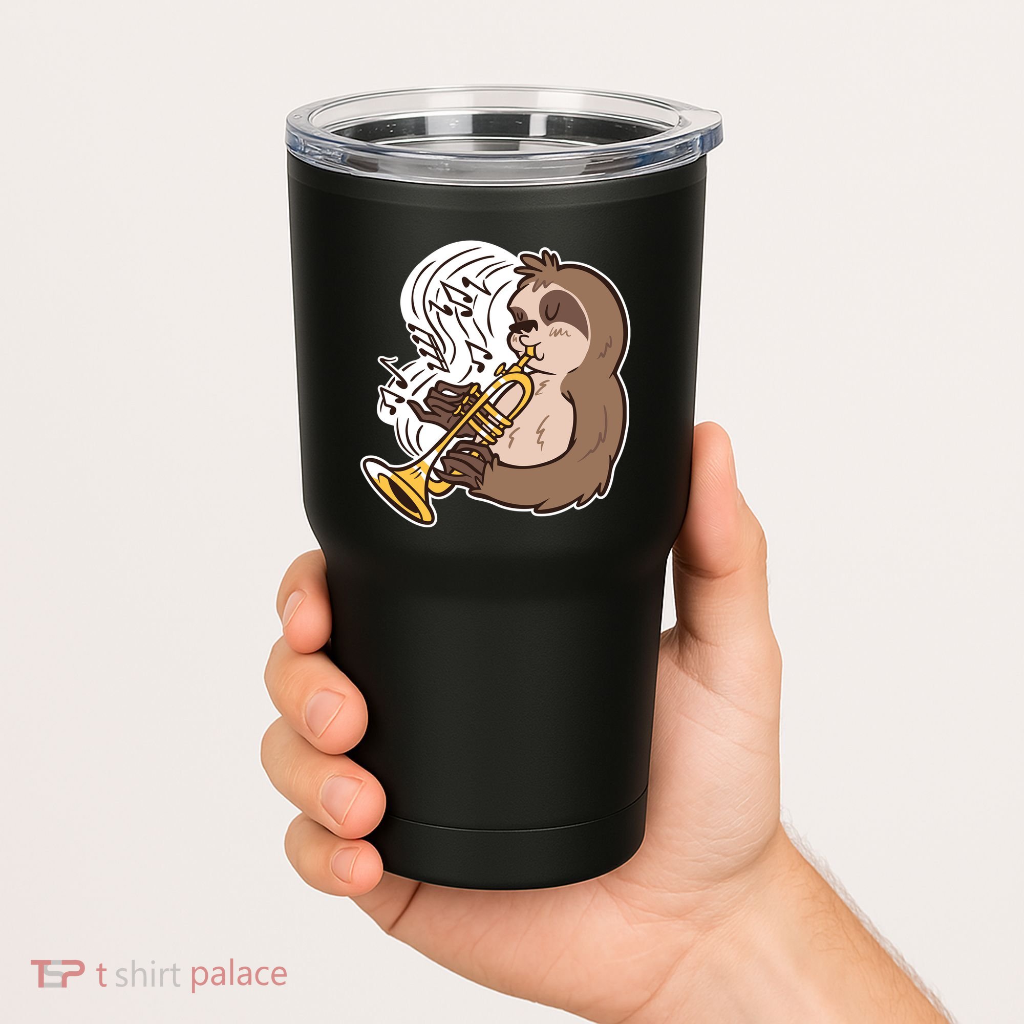 Sloth Musical Trumpet Tumbler