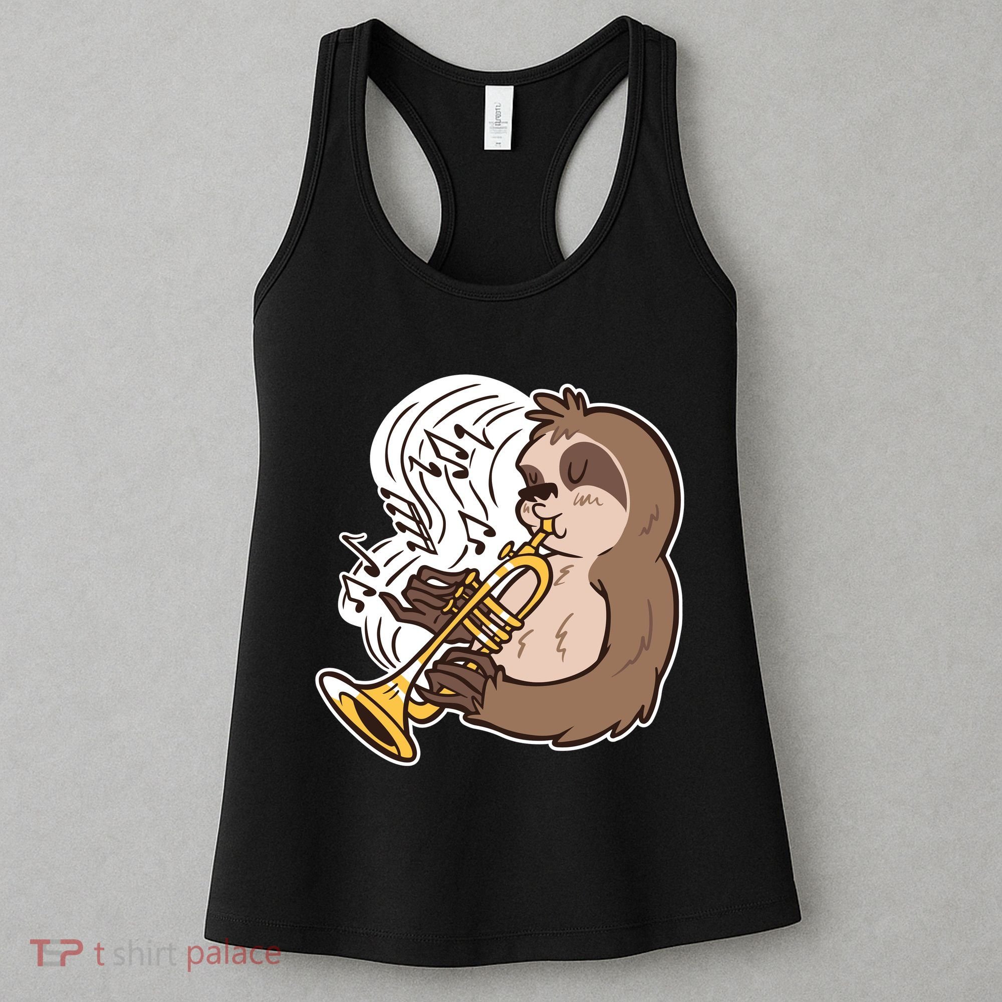 Sloth Musical Trumpet Women's Tank Top