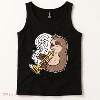Sloth Musical Trumpet Tank Top thumb 2