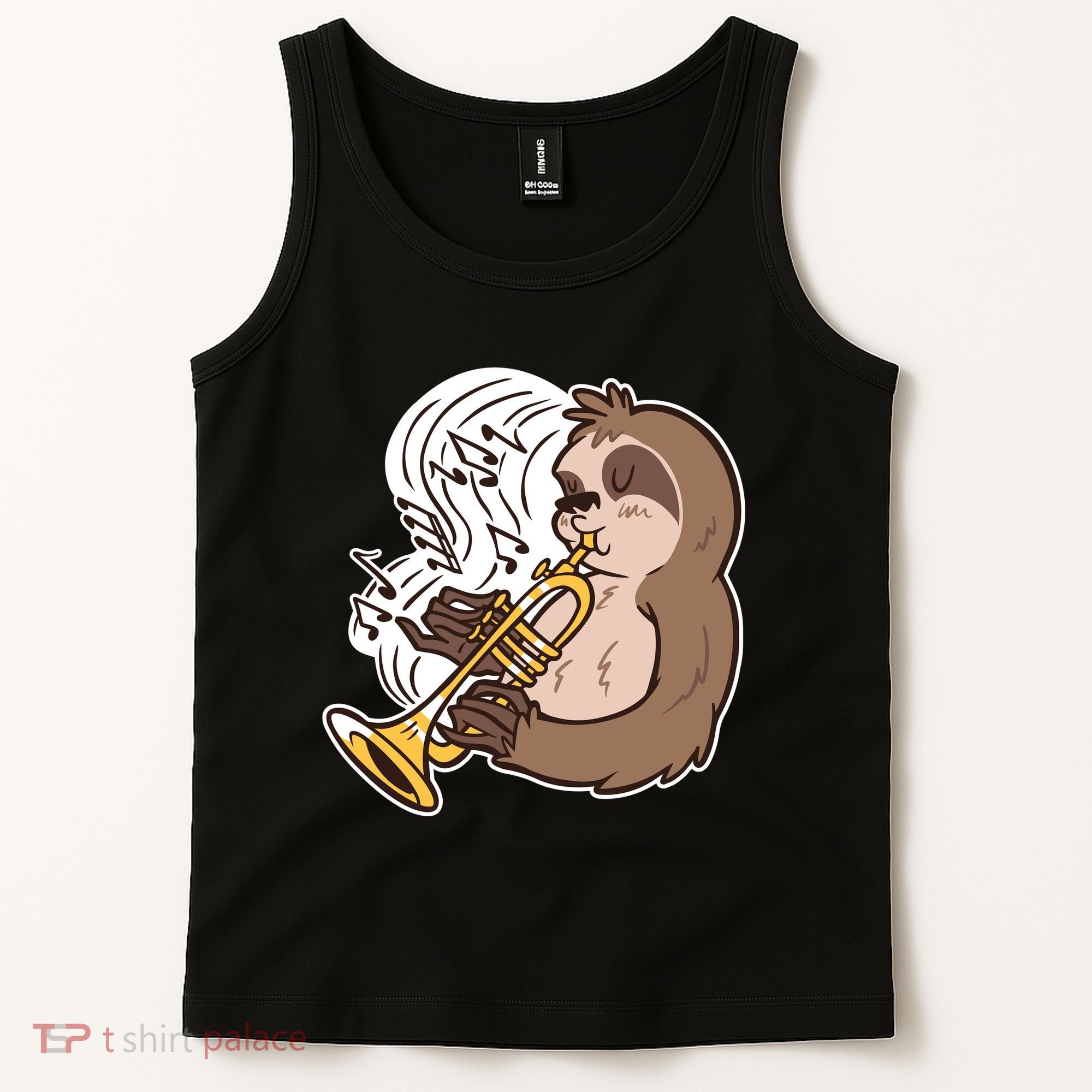 Sloth Musical Trumpet Tank Top