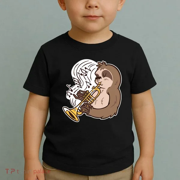 Sloth Musical Trumpet Toddler T-Shirt