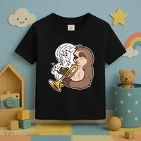 Sloth Musical Trumpet Toddler T-Shirt thumb 3