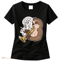 Sloth Musical Trumpet Women's T-Shirt thumb 0