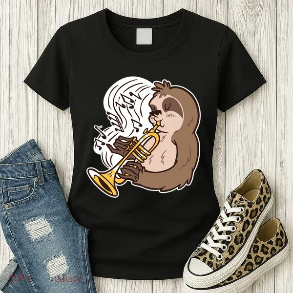 Sloth Musical Trumpet Women's T-Shirt