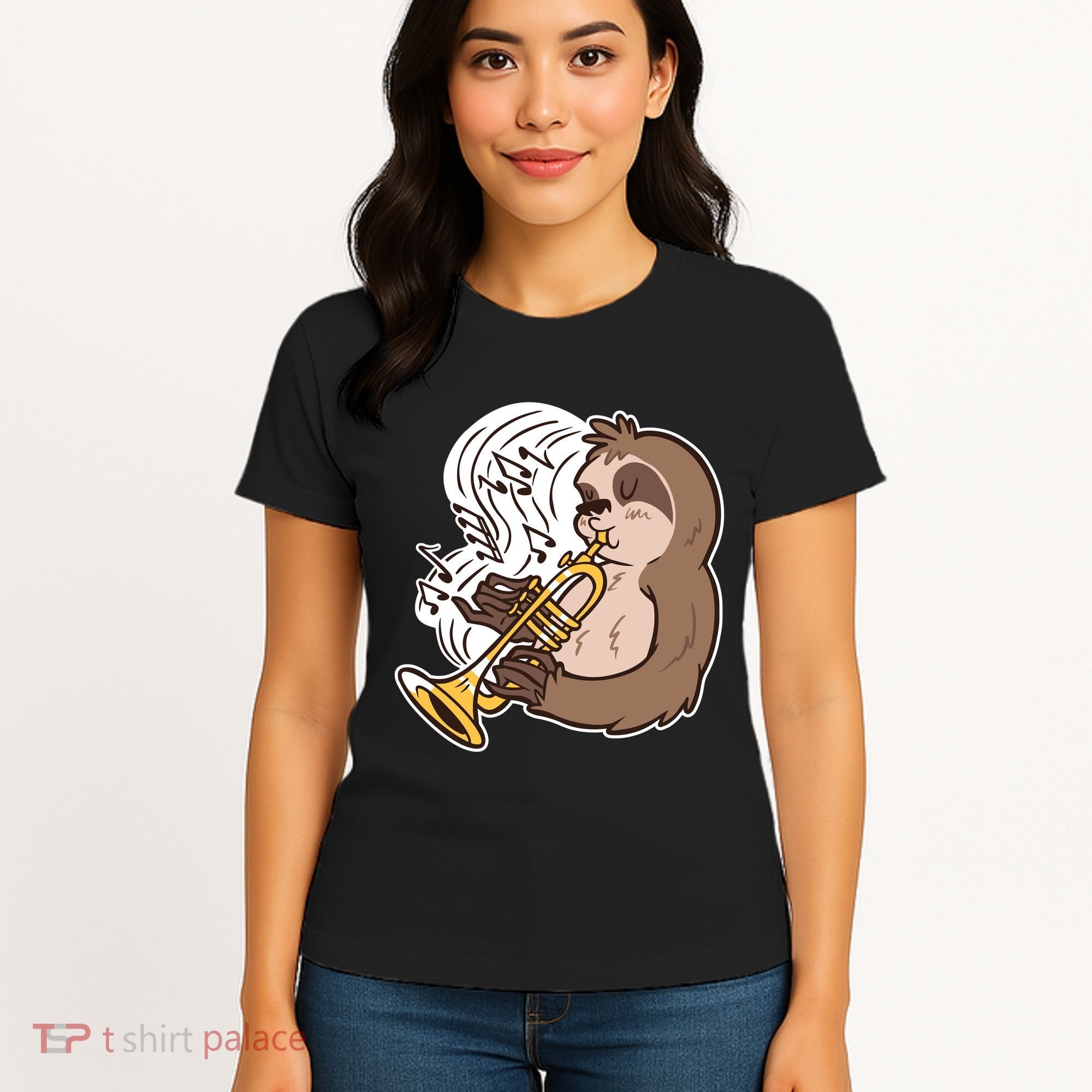 Sloth Musical Trumpet Women's T-Shirt