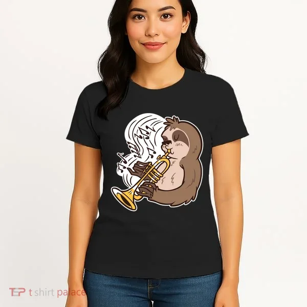 Sloth Musical Trumpet Women's T-Shirt