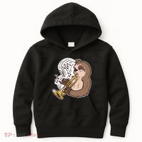 Sloth Musical Trumpet Kids Hoodie thumb 0