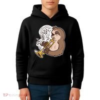 Sloth Musical Trumpet Kids Hoodie thumb 4