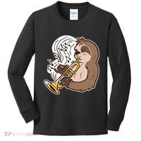 Sloth Musical Trumpet Kids Long Sleeve Shirt thumb 0
