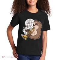 Sloth Musical Trumpet Kids T-Shirt thumb 2