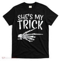 Shes My Trick Matching Couple Halloween Costume Boyfriend T-Shirt thumb 0