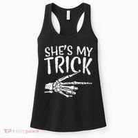 Shes My Trick Matching Couple Halloween Costume Boyfriend Women's Tank Top thumb 0