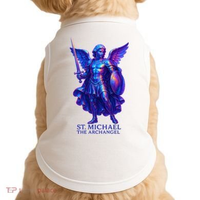 St. Michael The Archangel Iridescent 3d Art Doggie Tank