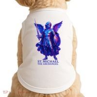 St. Michael The Archangel Iridescent 3d Art Doggie Tank thumb 0