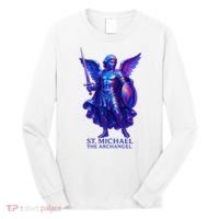 St. Michael The Archangel Iridescent 3d Art Long Sleeve Shirt thumb 0