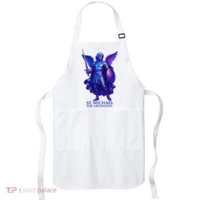 St. Michael The Archangel Iridescent 3d Art Apron
