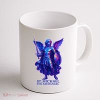 St. Michael The Archangel Iridescent 3d Art Coffee Mug thumb 1