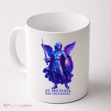 St. Michael The Archangel Iridescent 3d Art Coffee Mug