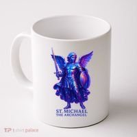 St. Michael The Archangel Iridescent 3d Art Coffee Mug thumb 0
