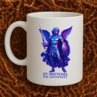 St. Michael The Archangel Iridescent 3d Art Coffee Mug thumb 2