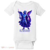 St. Michael The Archangel Iridescent 3d Art Baby Bodysuit thumb 0
