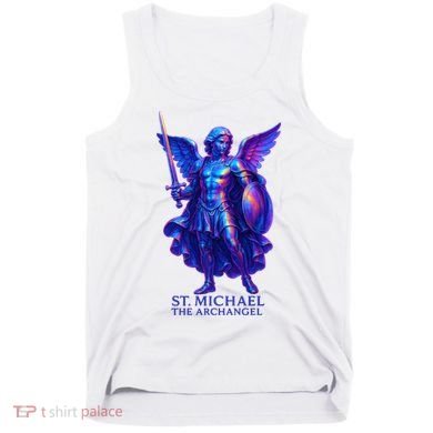 St. Michael The Archangel Iridescent 3d Art Tank Top