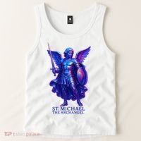 St. Michael The Archangel Iridescent 3d Art Tank Top thumb 2