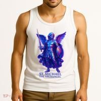 St. Michael The Archangel Iridescent 3d Art Tank Top thumb 3