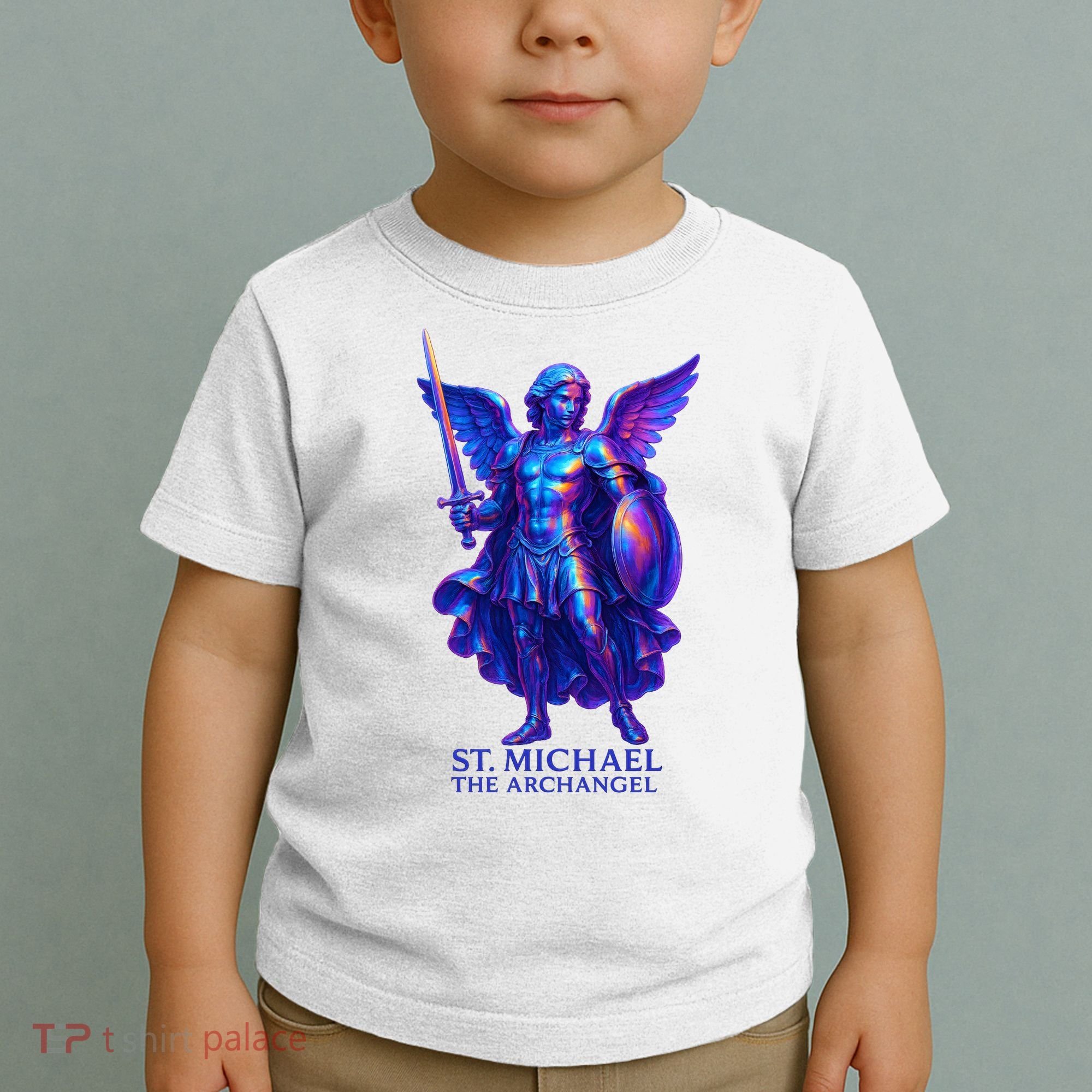St. Michael The Archangel Iridescent 3d Art Toddler T-Shirt