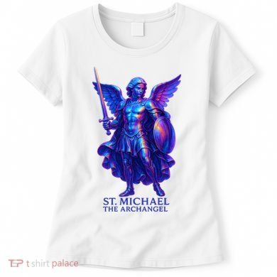 St. Michael The Archangel Iridescent 3d Art Women's T-Shirt