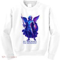 St. Michael The Archangel Iridescent 3d Art Kids Sweatshirt thumb 0
