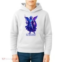St. Michael The Archangel Iridescent 3d Art Kids Hoodie thumb 4