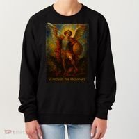 St. Michael The Archangel Digital Impasto Painting Women's Sweatshirt thumb 0